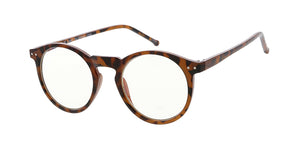 round vintage clear lens glasses