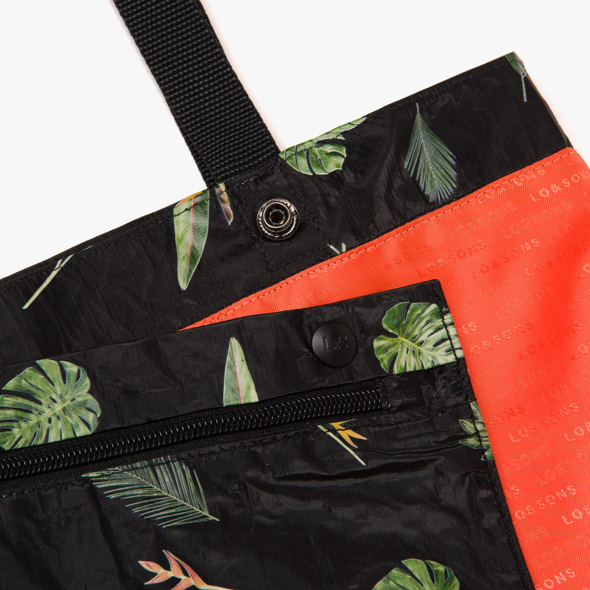 The Del Mar Packable Tote Small - Tyvek - Leaf Print