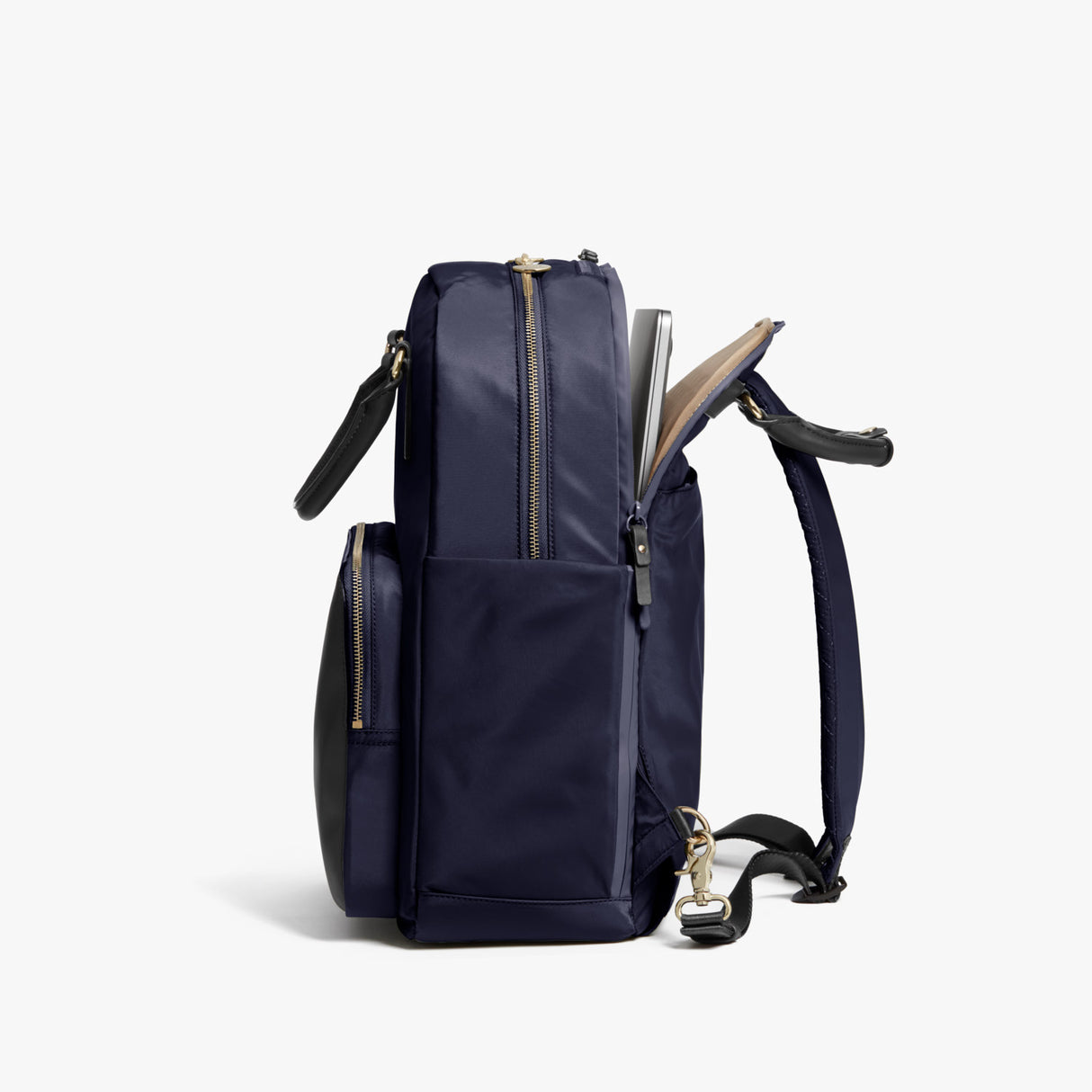 The Rowledge - Womens Laptop Backpack - Black/Gold/Lavender in Nylon ...