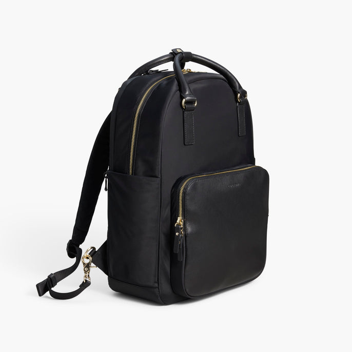 black and gold laptop backpack