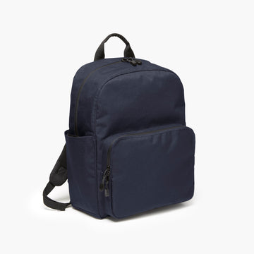 Side - The Hanover Deluxe - 600D Recycled Poly - Navy - Backpack - Lo & Sons
