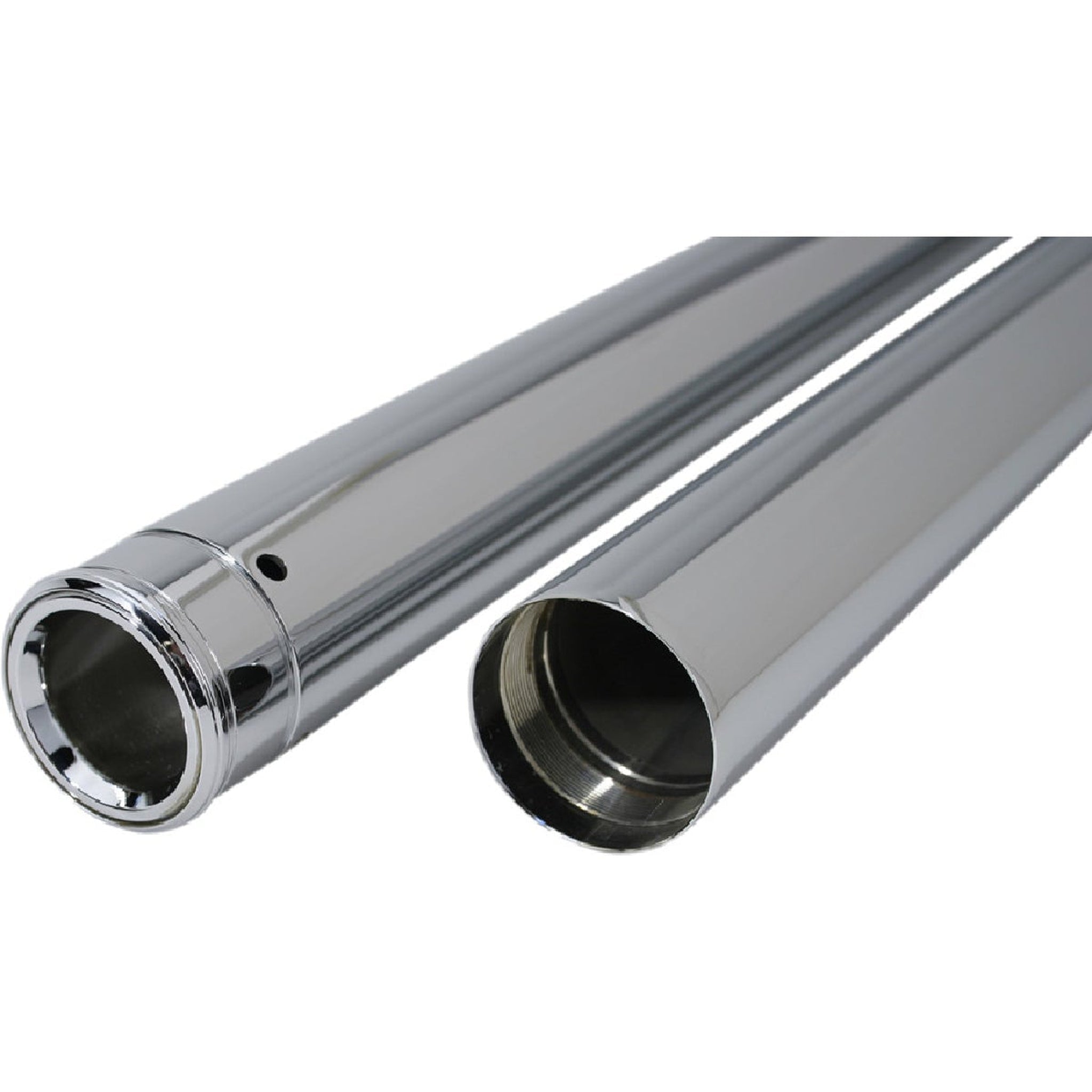 Custom Cycle Engineering 39mm Show Chrome Fork Tubes for Harley Dyna & Sportster - 2" Over Stock