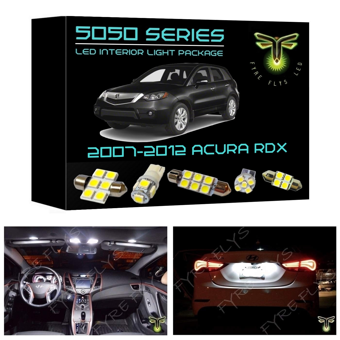 2007-2012 Acura RDX LED interior light kit 5050 Series