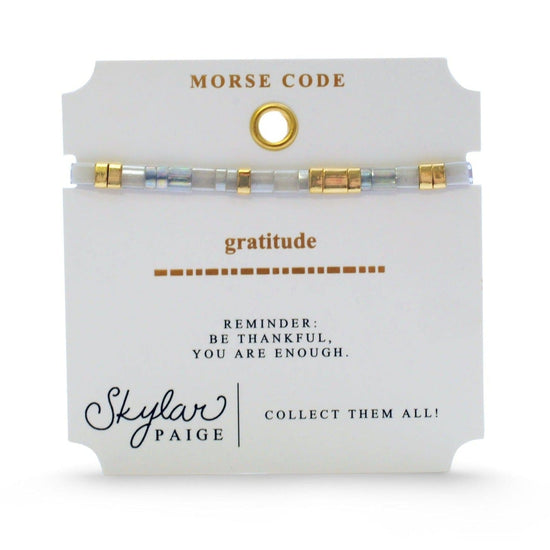 Survivor - Morse Code Tila Beaded Bracelet – Dandelion Jewelry