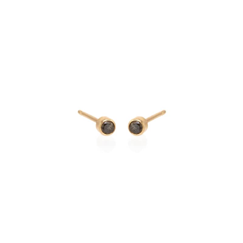 14k Gold-filled Dew Post Earring Studs - LITTLE DROPS – Black Sand