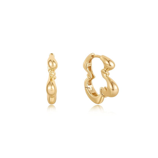Gold Front Hoop Earrings – Dandelion Jewelry