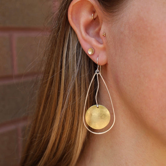 Hammered Open Disc Hook Earrings – Dandelion Jewelry