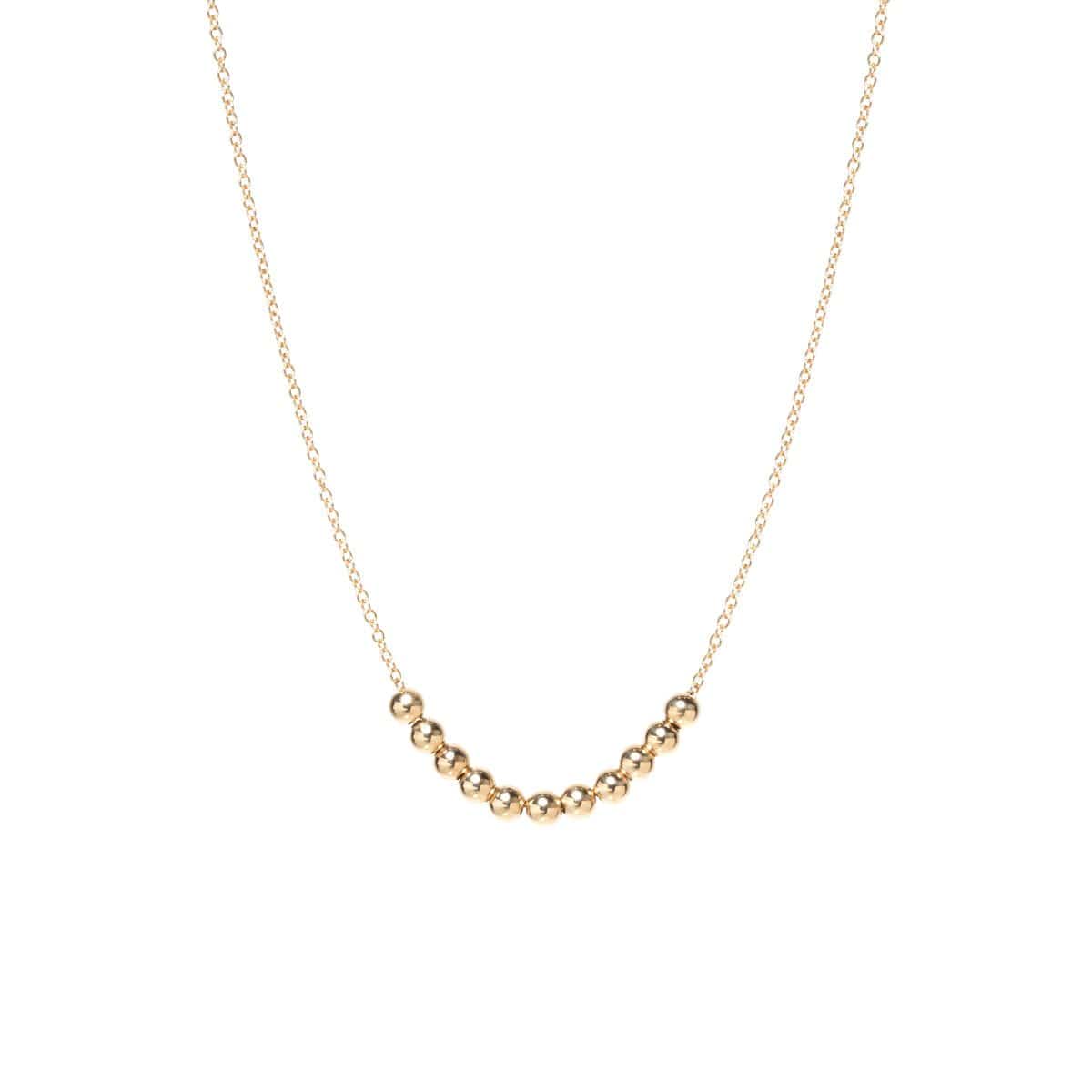 Beads 3mm Necklace in Gold – DelBrenna