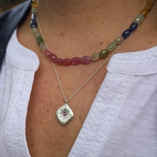 Watermelon Tourmaline Pendant | Women's Jewelry | Healing Stones – Leslie  Francesca Designs
