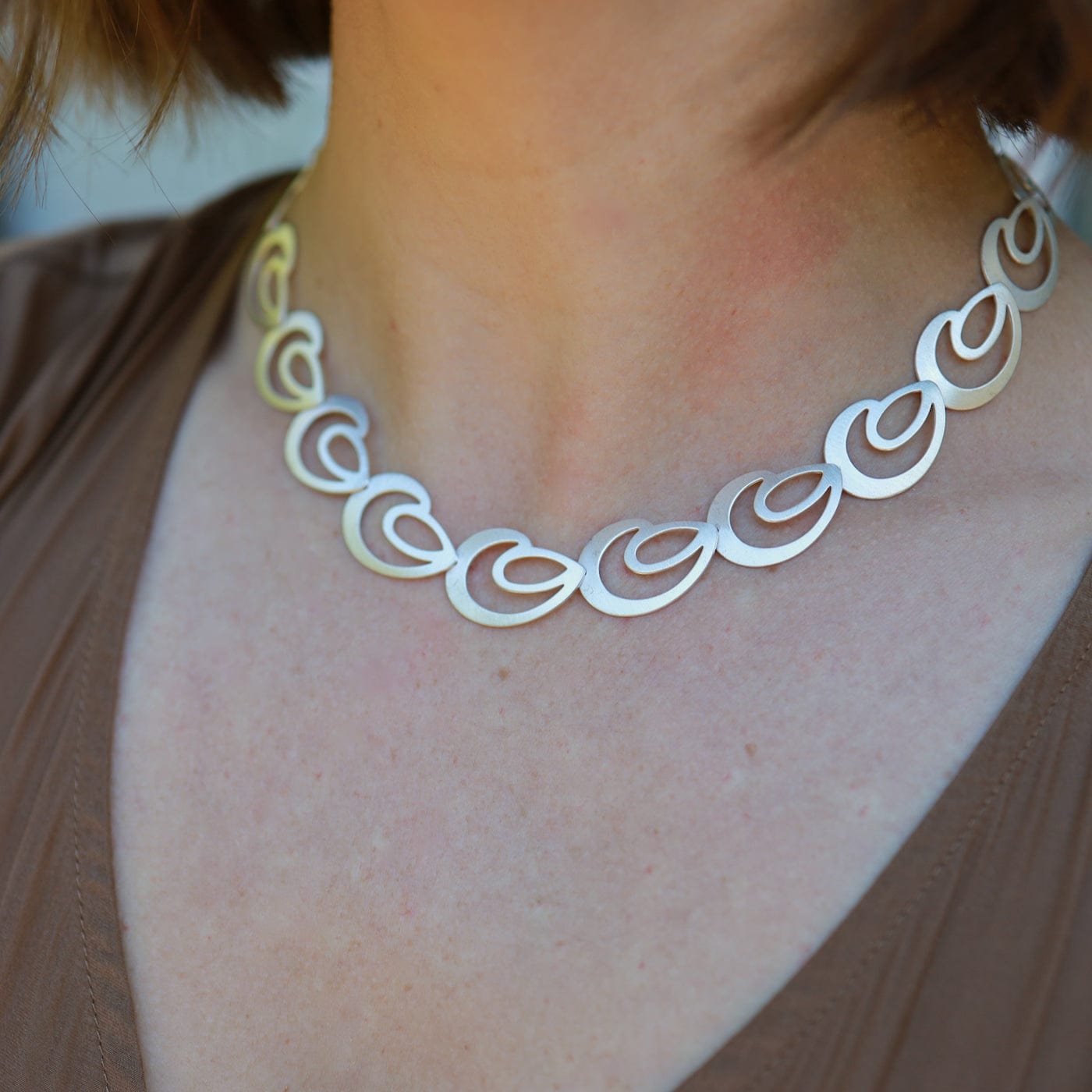 Silver Celtic Spiral Necklace 