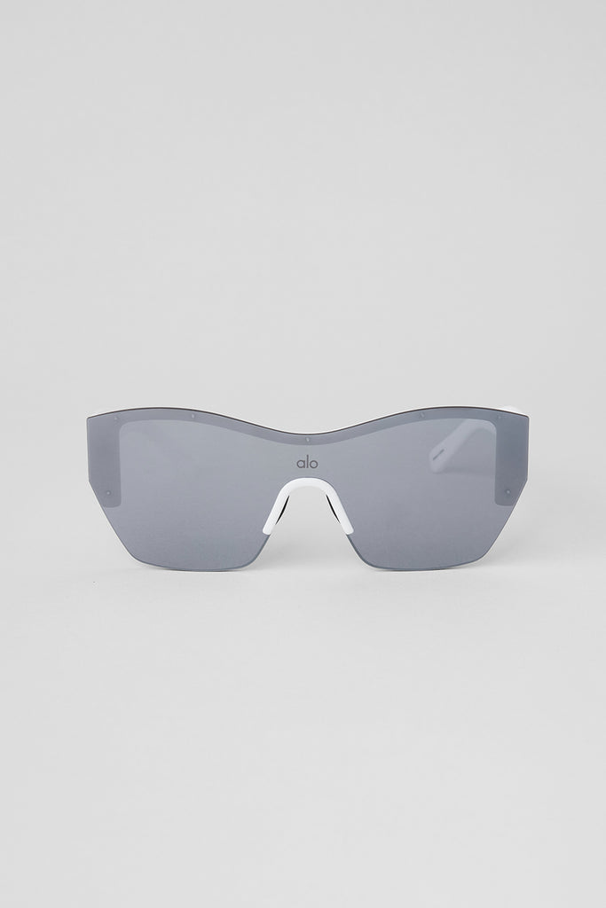 Stunner Sunglasses - Gunmetal/White | Alo Yoga