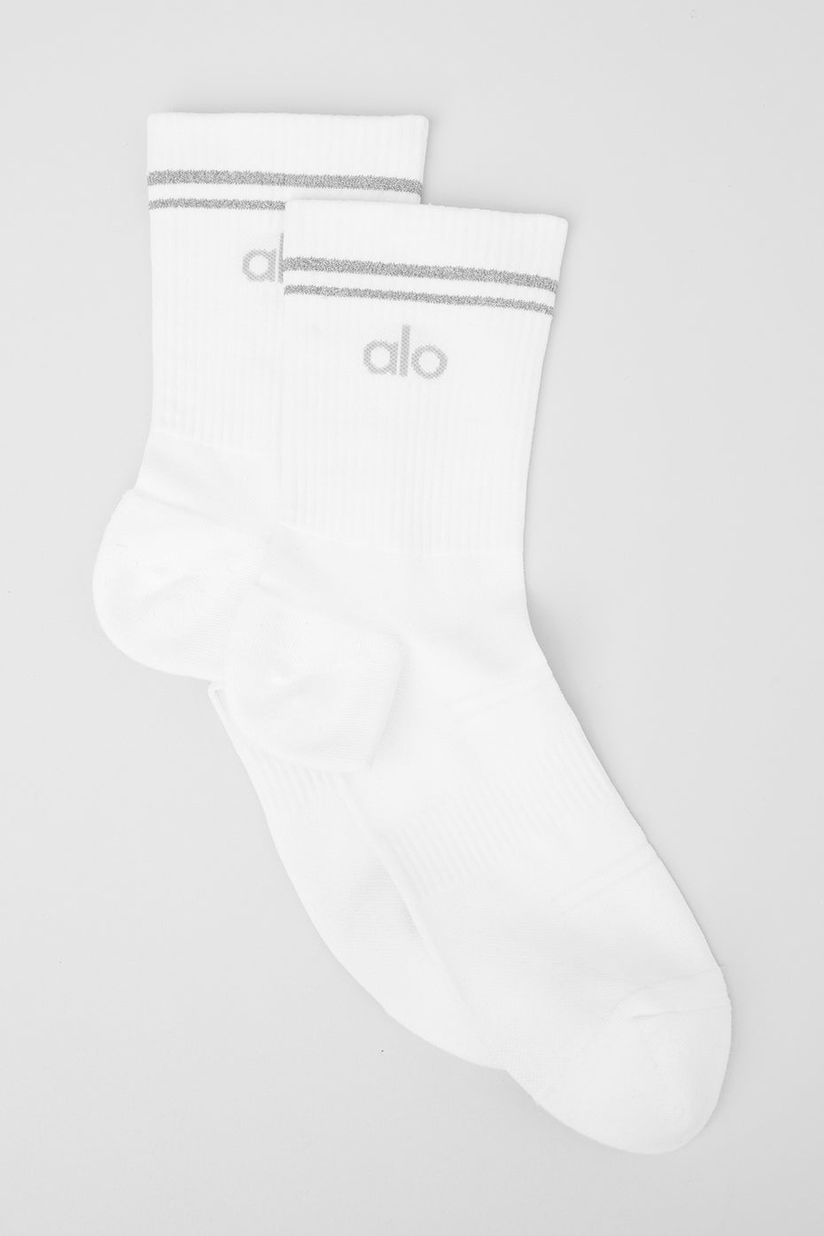 Find Promotion Alo Yoga Unisex Throwback Sock Gravel/White with a