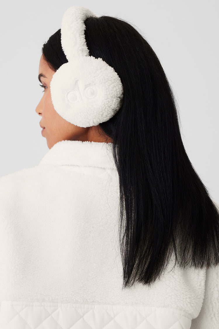 Sherpa Ear Muffs Ivory Alo Yoga