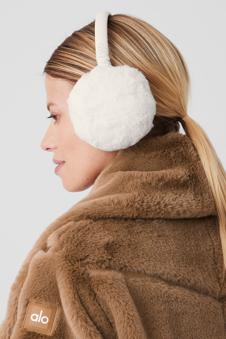 Faux Fur Ear Muff - Ivory