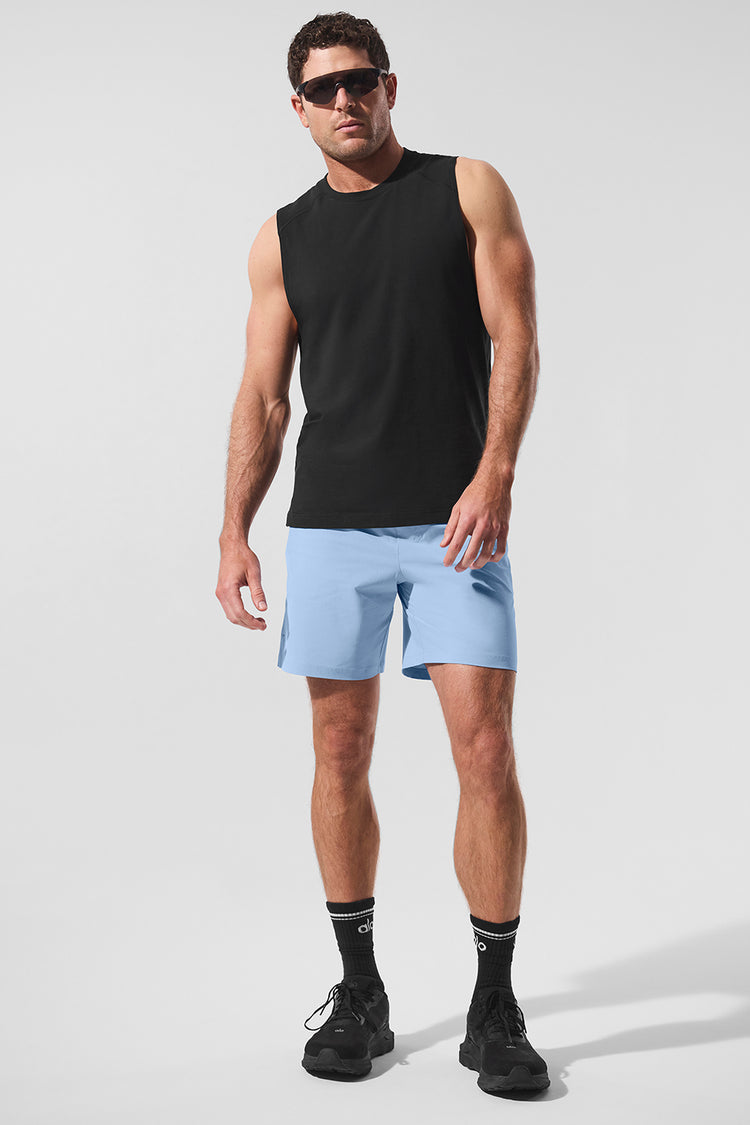 Alo Vapor Muscle Tank - Seashell Blue