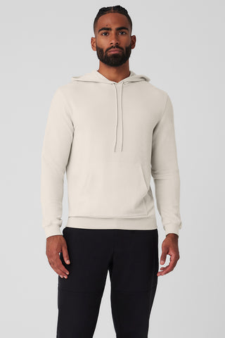 Alo Yoga Box Crop Hoodie Raw Hem Hooded Sweatshirt Cotton Blend Mauve Size  XS