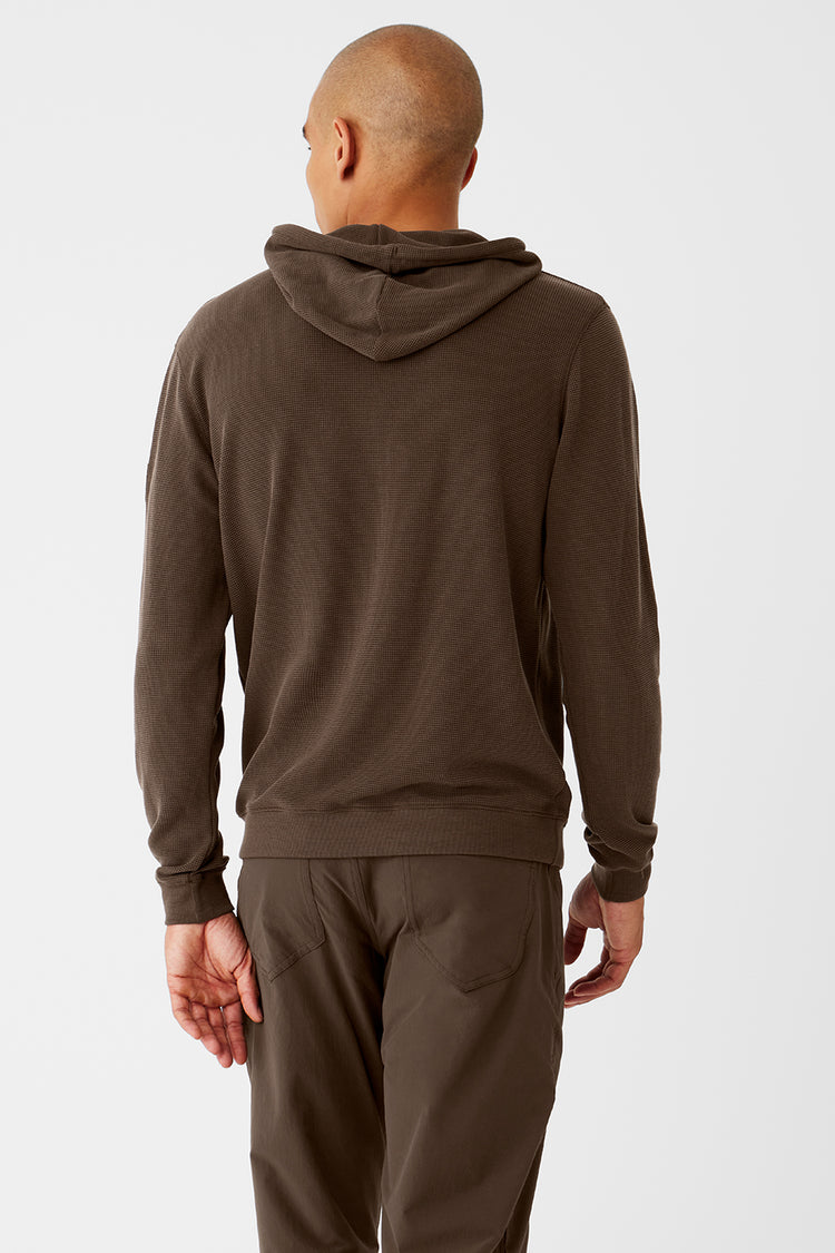 NEW ALO Yoga Renown Heavy Weight Hoodie in Espresso Brown | size M