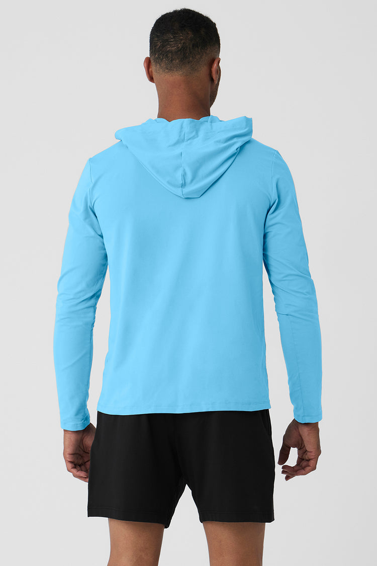 Conquer Reform Long Sleeve With Hood - Azure Blue