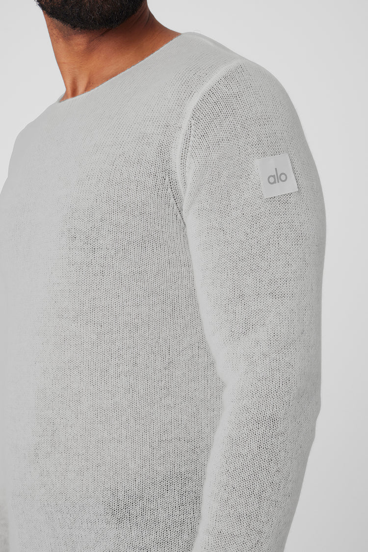 Scoop Hem Loro Piana Cashmere Sweater with Elbow Patches - Oatmeal/For –  Double R Brand - Dallas