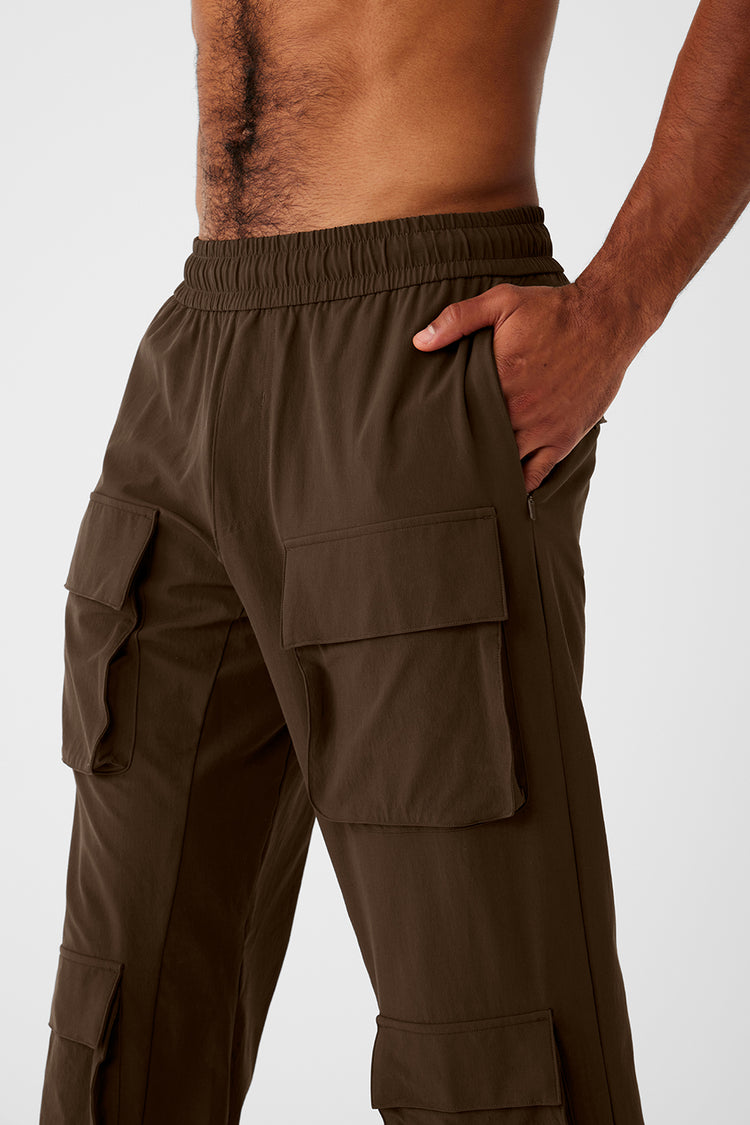 Monet Cozay Brown Micro Fleece Cargo Pants | CoolSprings Galleria