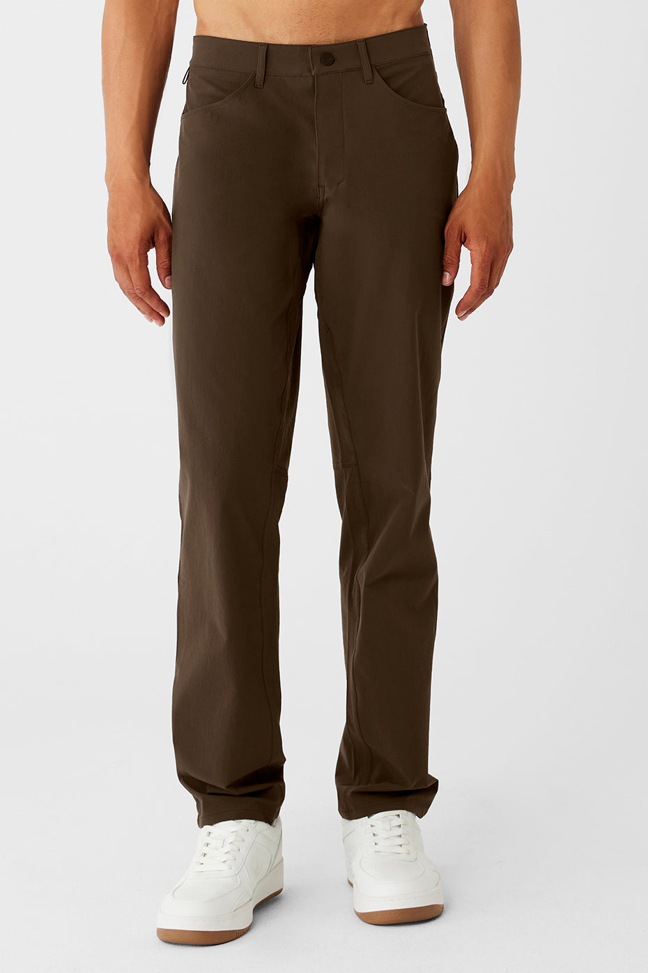 Courtside Tearaway Snap Pants in Espresso by Alo Yoga