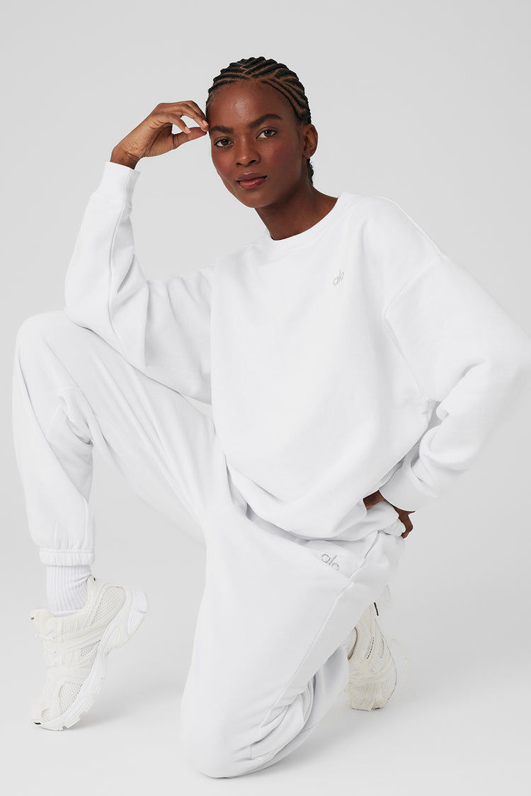 Track Alo Accolade Hoodie - White - Xs at Alo Yoga