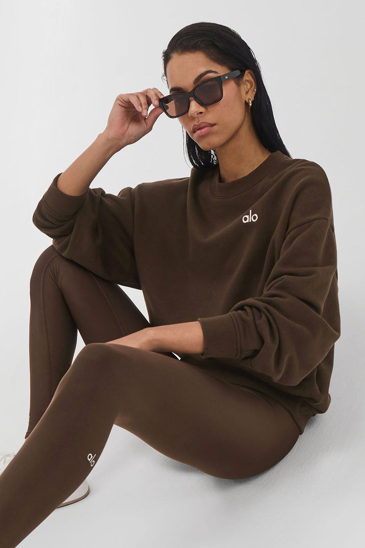 Accolade Crew Neck Pullover Espresso Alo Yoga