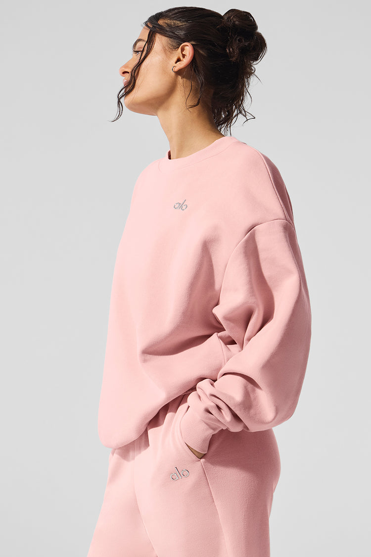 Alo Yoga☆ Accolade Crew Neck Pullover くすみピンク メンズ Accolade Crew Neck Pullover - Pink Quartz | Alo Yoga