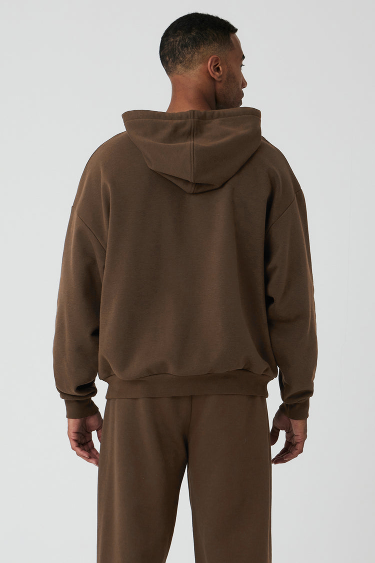 Track Alo Accolade Hoodie - Espresso - Xl at Alo Yoga