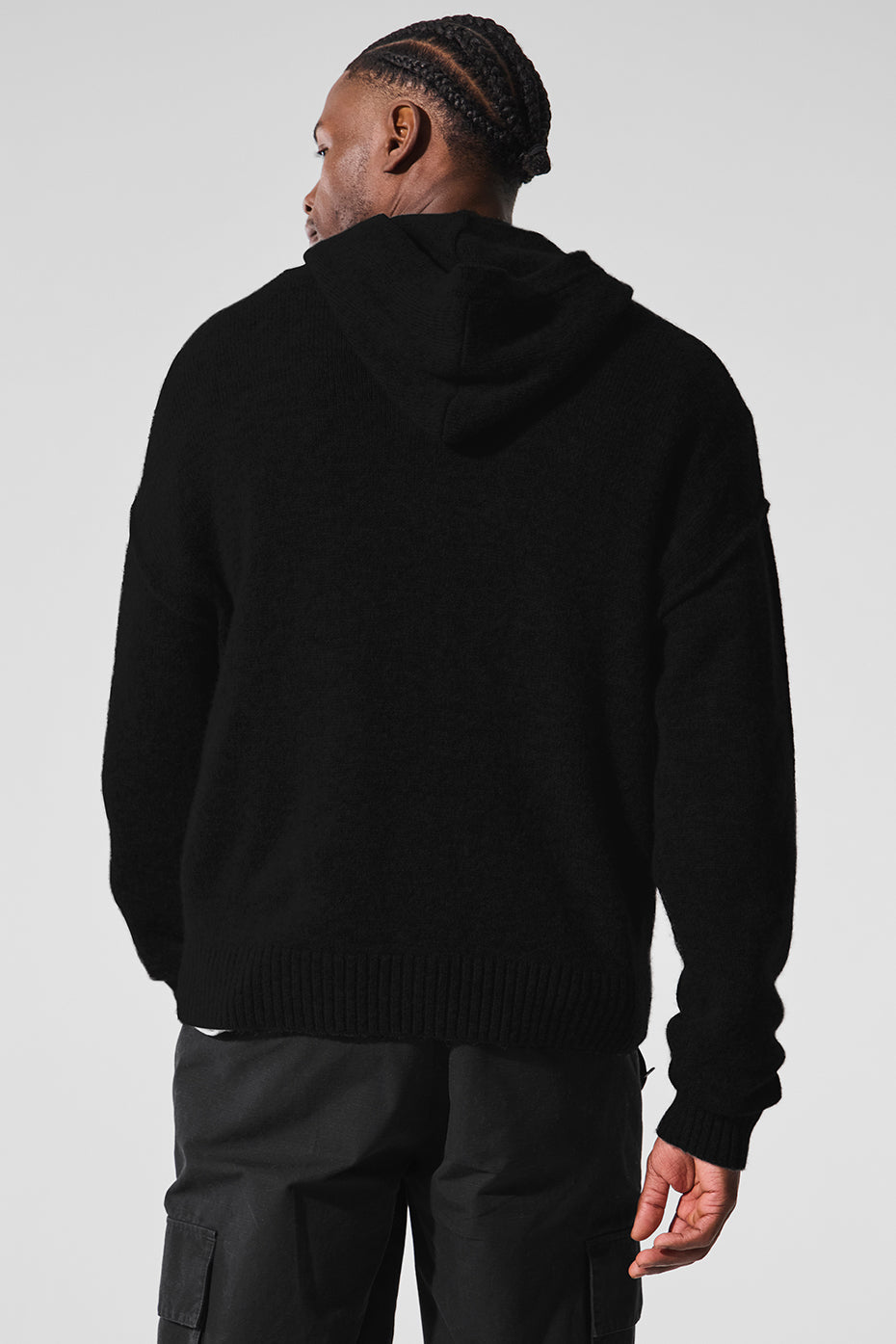 New Class Cashmere Full Zip Hoodie - Black