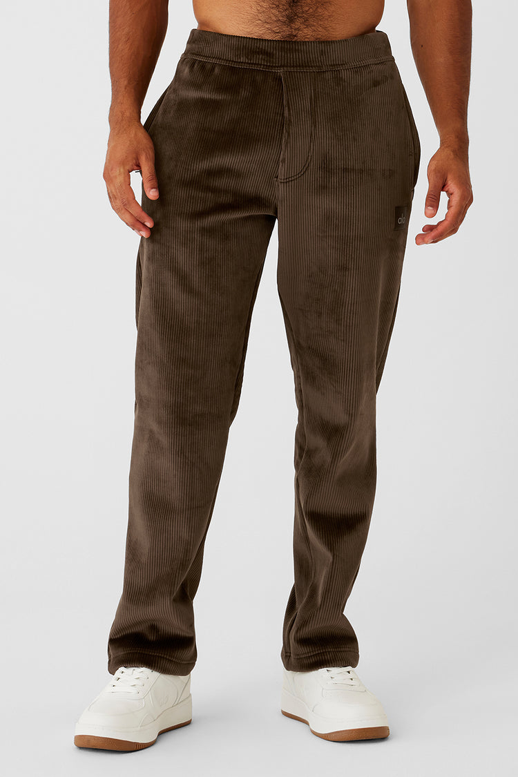 Velour Baller Pant - Espresso