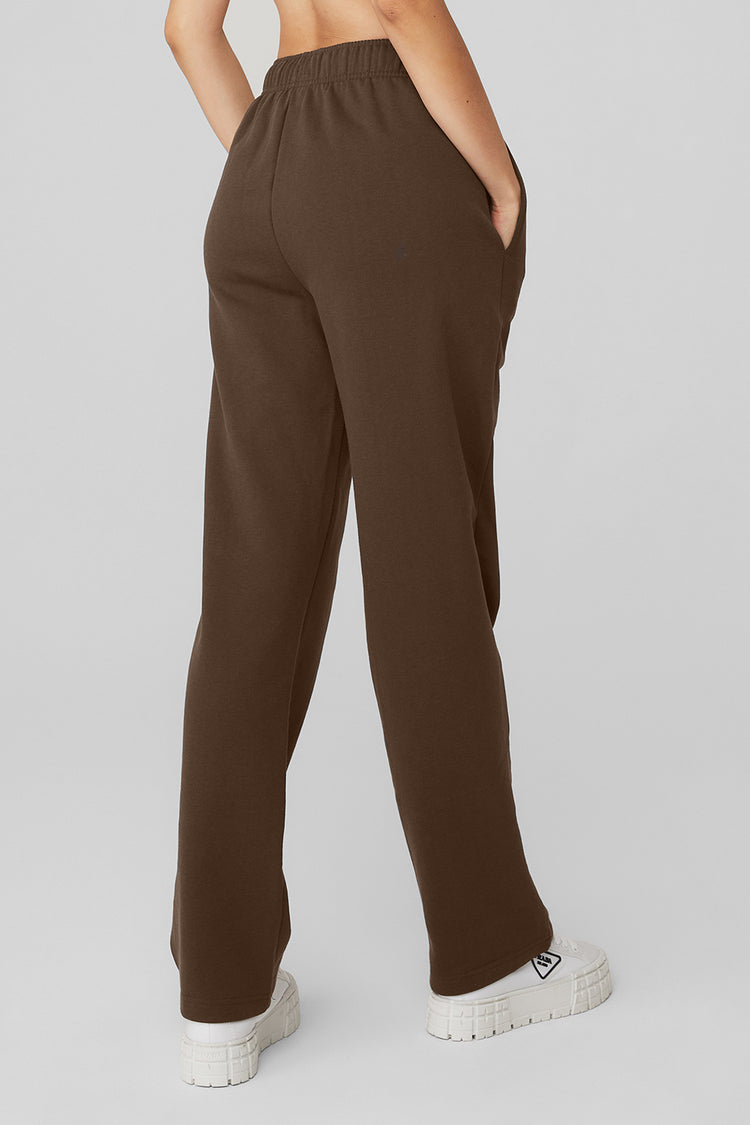High-Waist Tailored Sweatpant in Espresso by Alo Yoga - Work Well