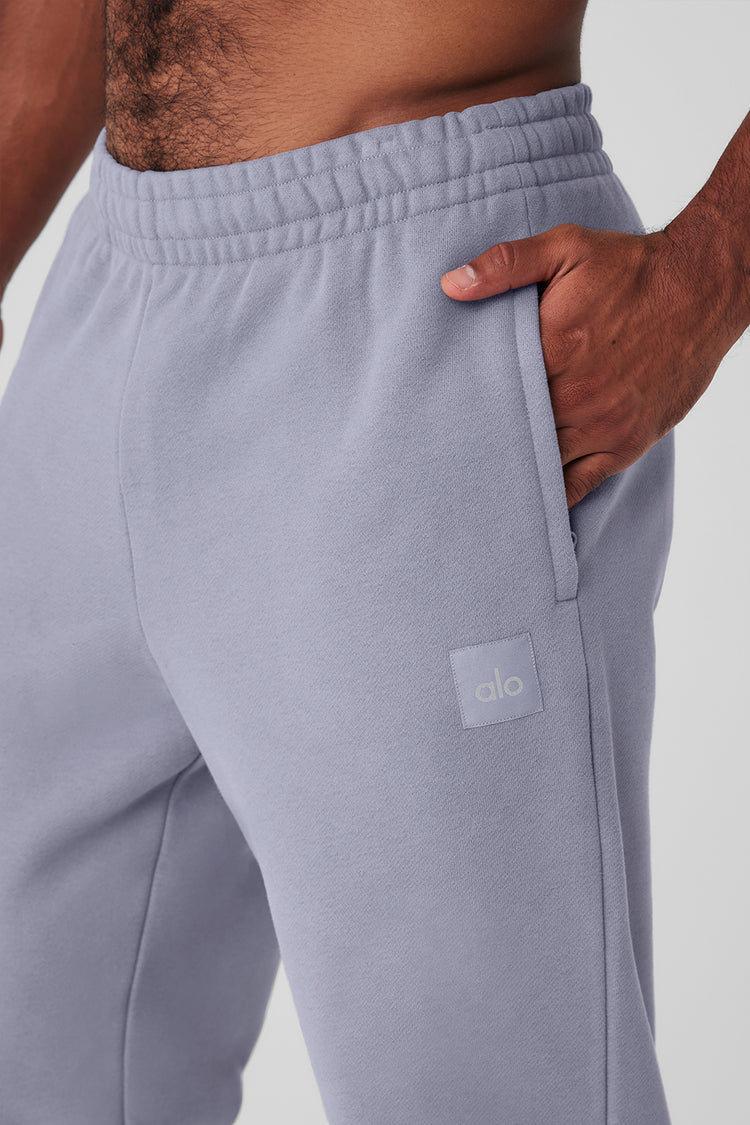 Alo Yoga Renown Heavy Weight Sweatpant in Athletic Heather Grey, Size: XL