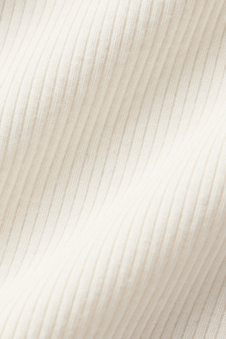 Ribbed Mesmerize Short Sleeve - Ivory