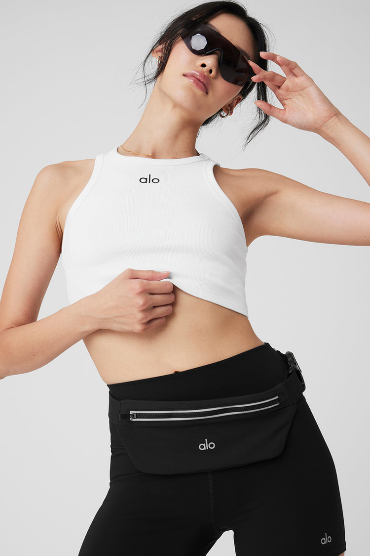 Alo Yoga® Aspire Tank Top - Black/white