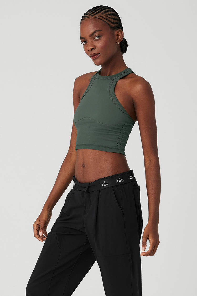 Seamless Open Air Racerback Tank - Dark Cactus