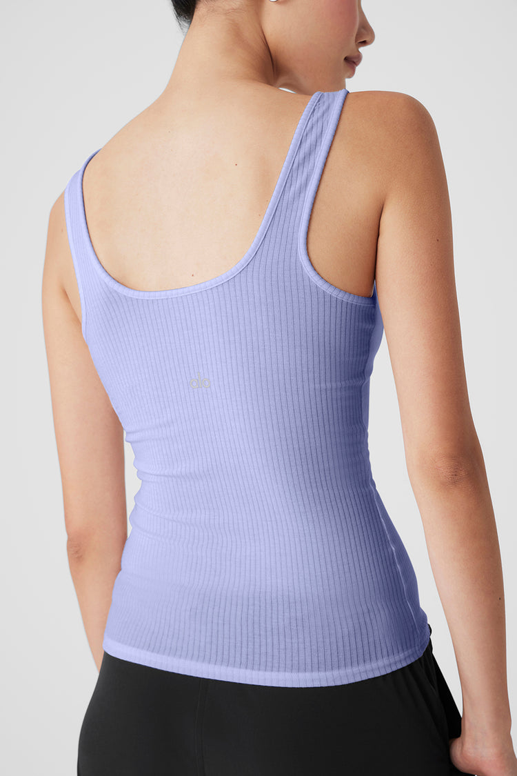 Ribbed Wellness Tank - Toasted Almond