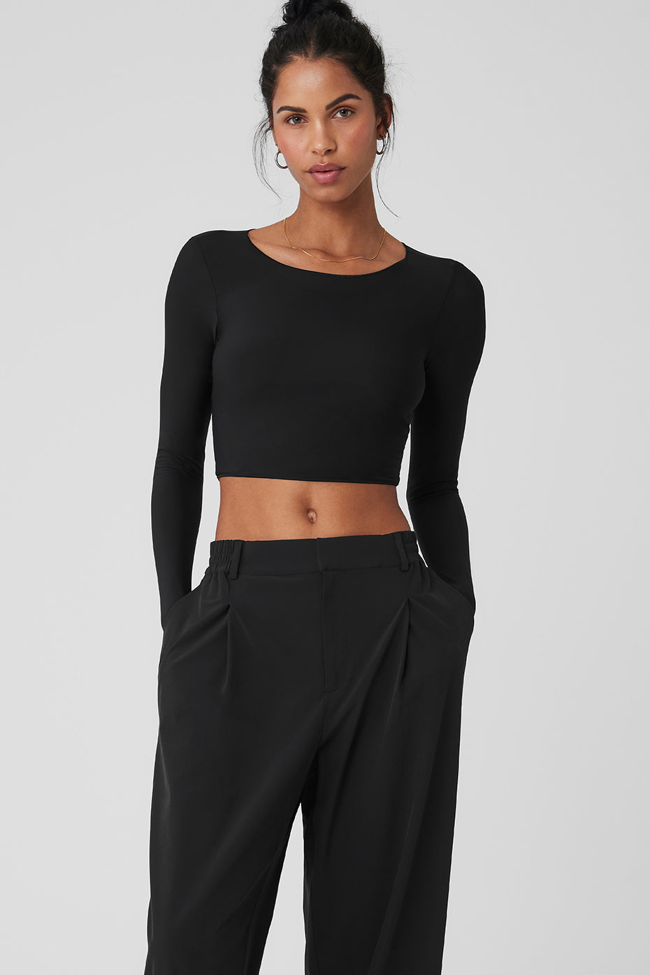 SPANX® Sheer Mesh Long Sleeve Crop Top