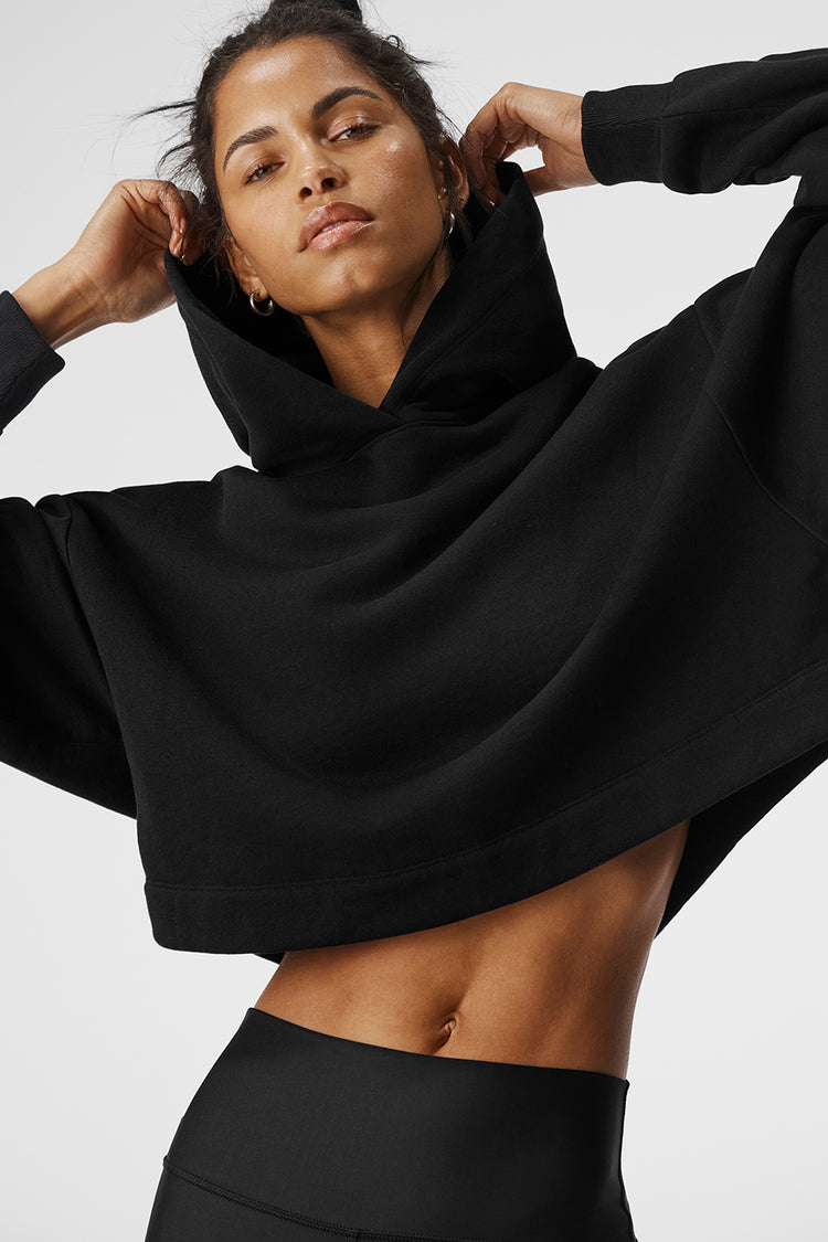 Accolade Hoodie in Black by Alo Yoga