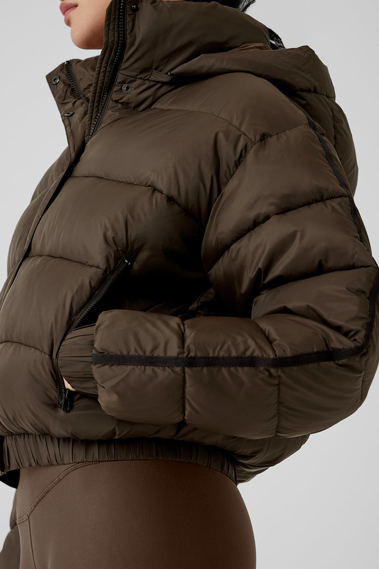 Alo Yoga® Winter Wool Vendome Micro Puffer Jacket - Espresso