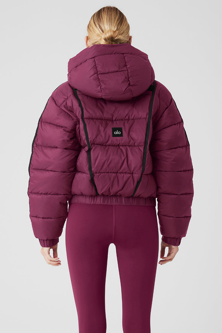 Aspen Love Puffer Jacket - Wild Berry