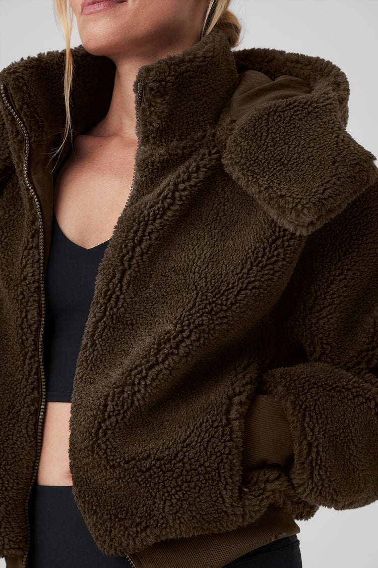 Cozy up in the Alo Yoga Flurry Sherpa Jacket