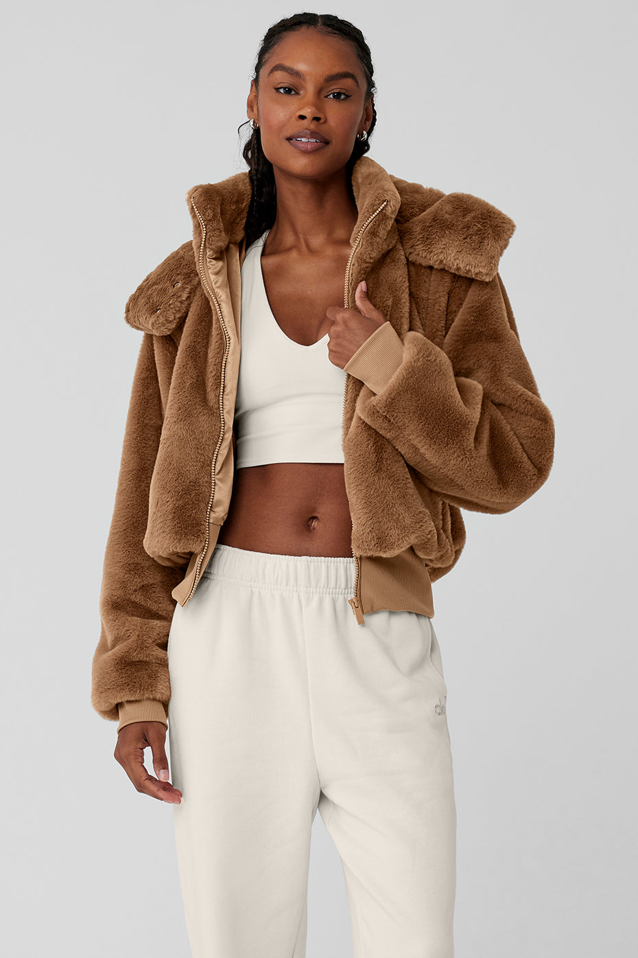 Orion Cropped Puffer - Toasted Almond