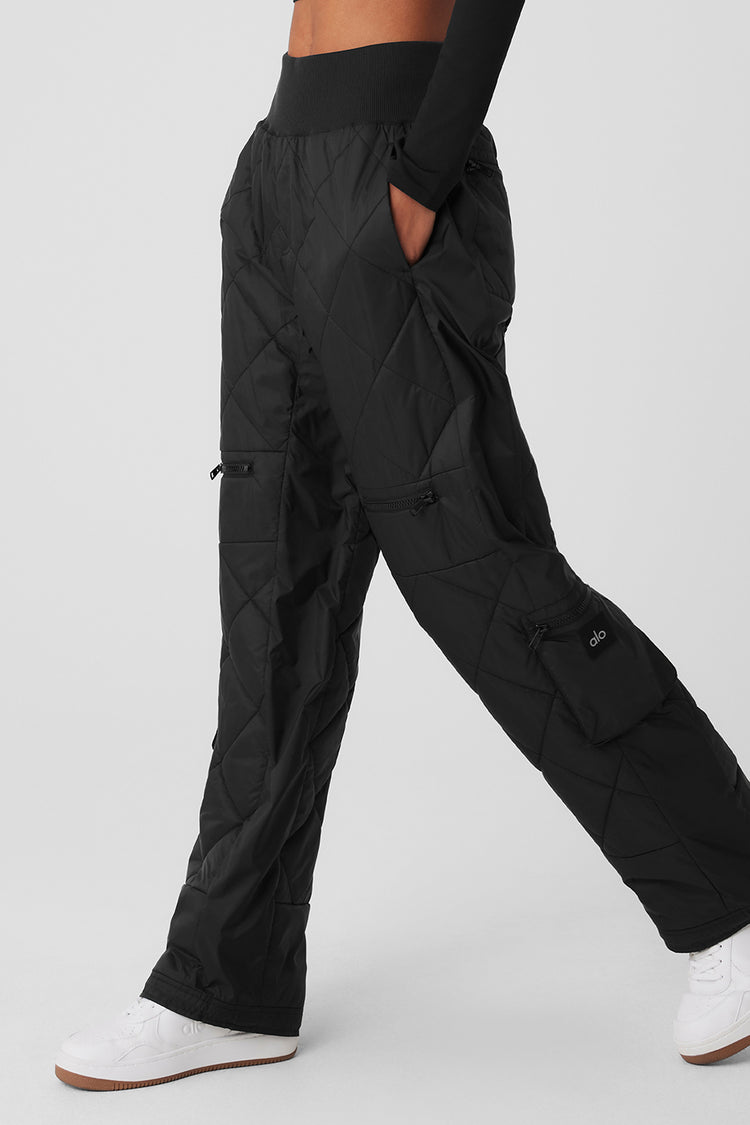 High-Waist Snowrider Puffer Pant - Black | Alo Yoga