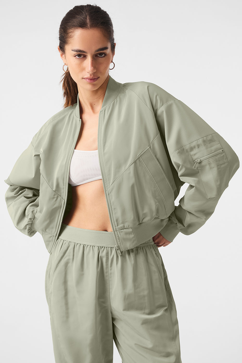 Mixed Media Reinvention Jacket - Limestone