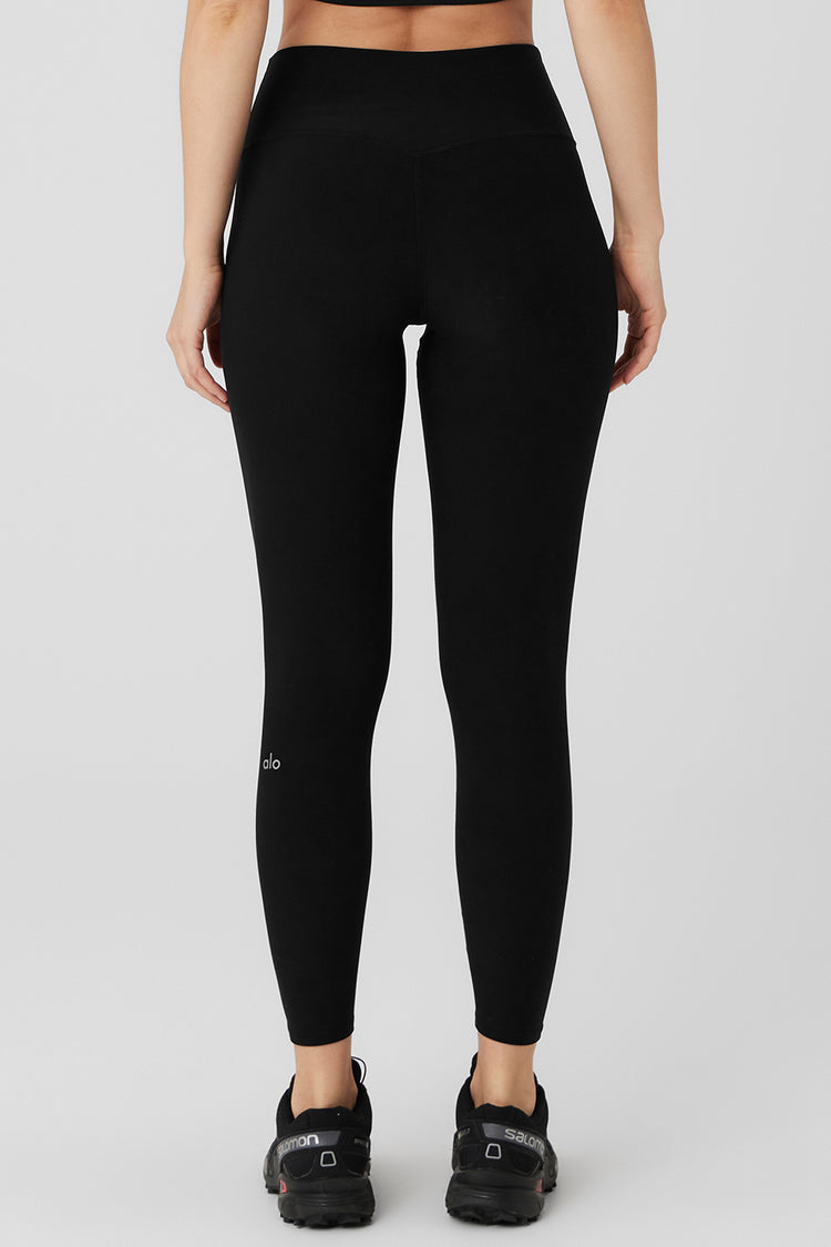 Alo Yoga SMALL 7/8 High-Waist Checkpoint Legging - Peachy Glow