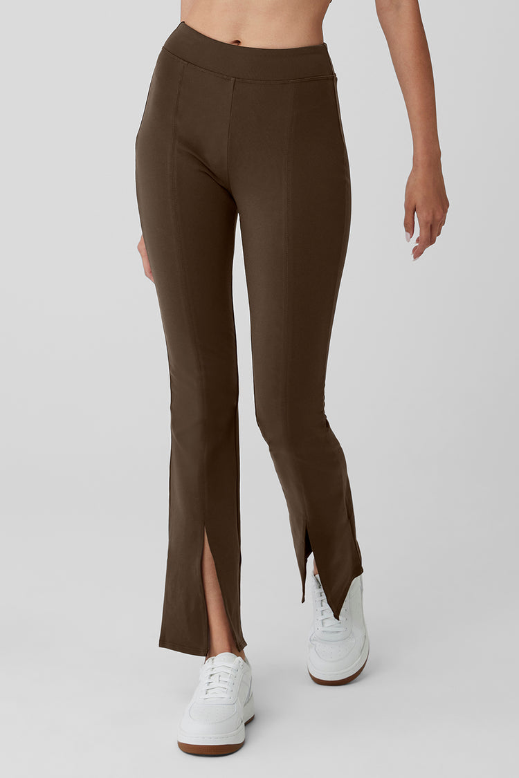 Buy Alo Brown Airbrush 7/8 Flutter Leggings - Espresso At 51% Off