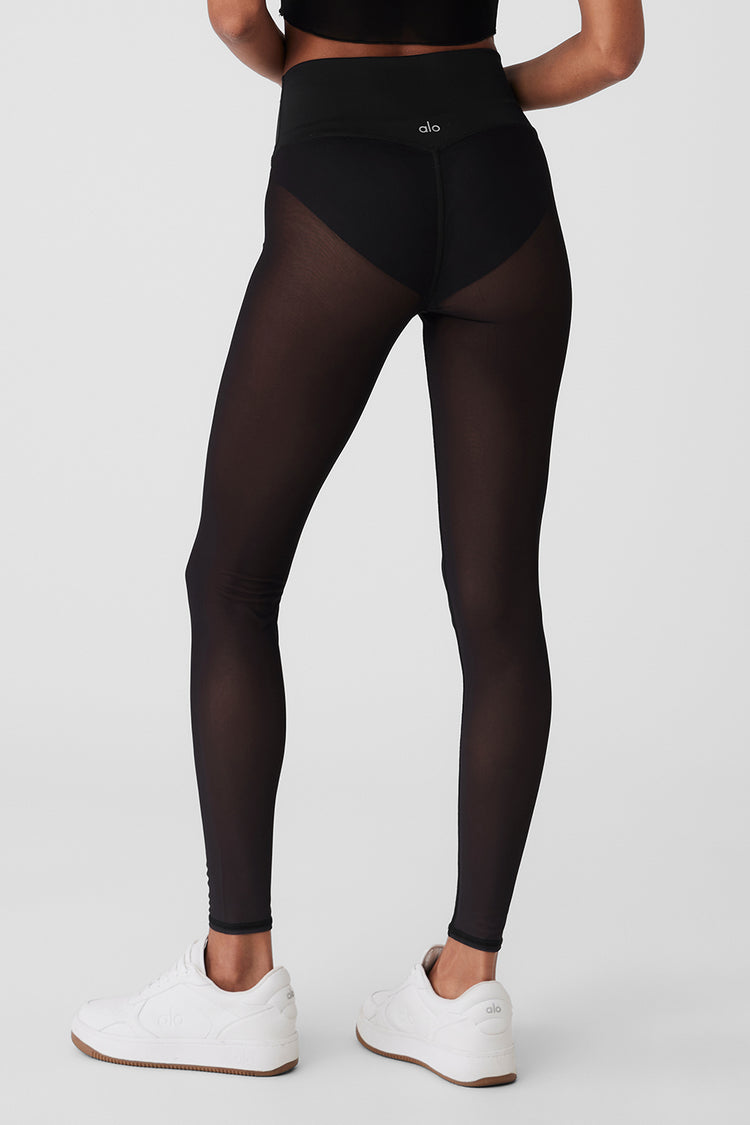 Airlift Mesh High-Waist Track Star Legging - Black