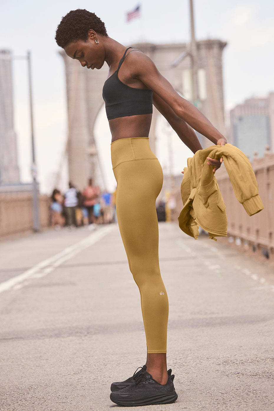 7/8 High-Waist Airlift Legging - Golden Olive Branch | Alo Yoga