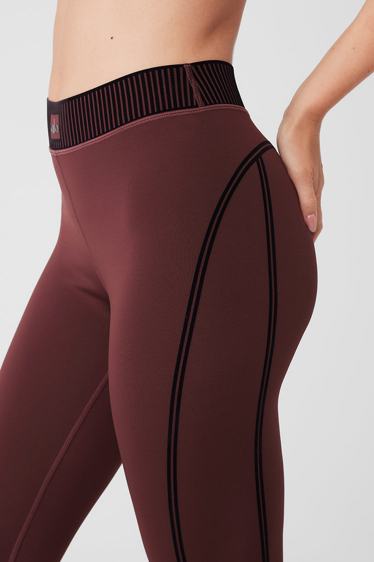 Airlift High-Waist 7/8 Line Up Legging - Cherry Cola